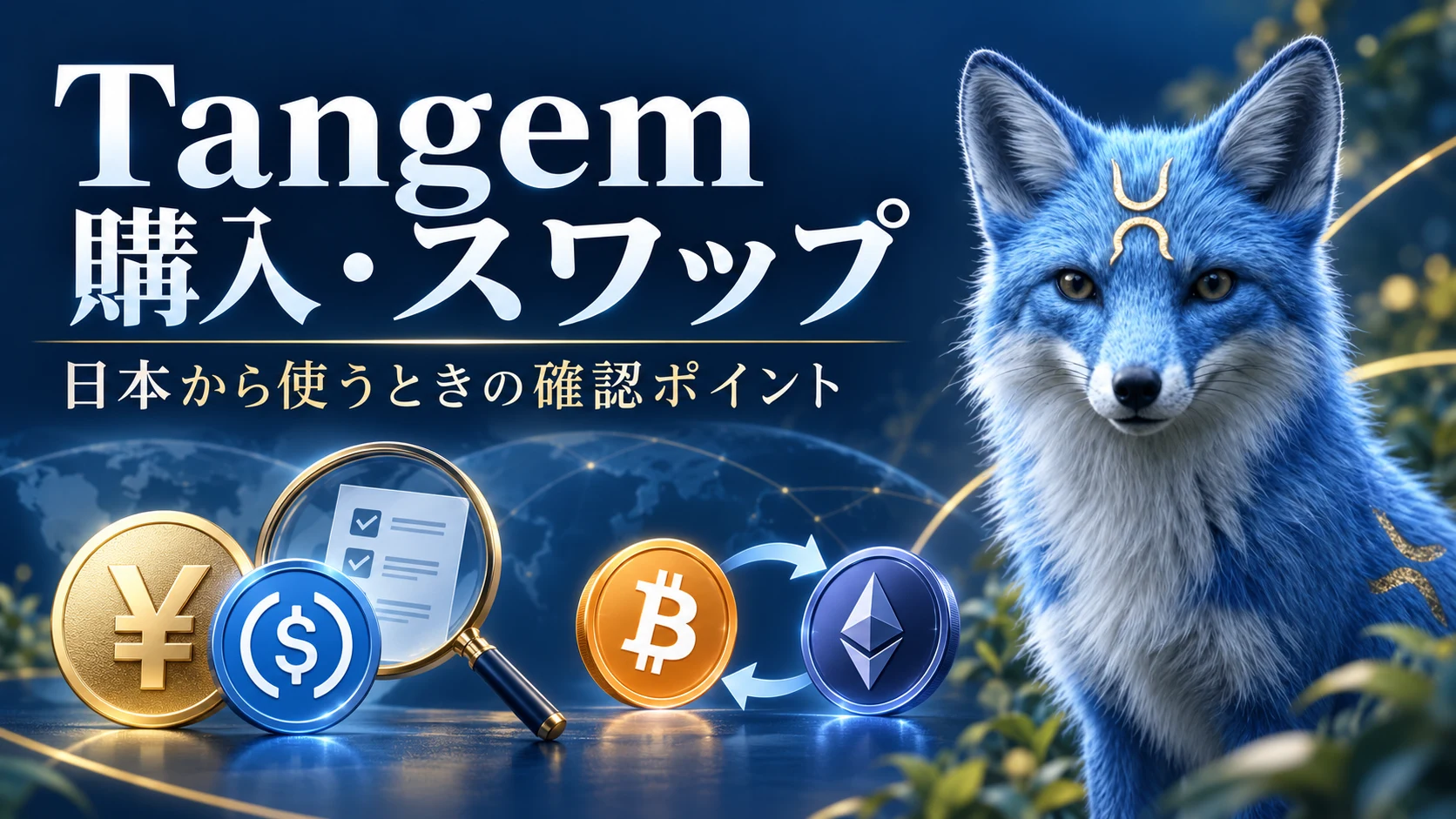 青いキツネが案内するTangemの購入・スワップ。日本から利用する際の確認ポイント